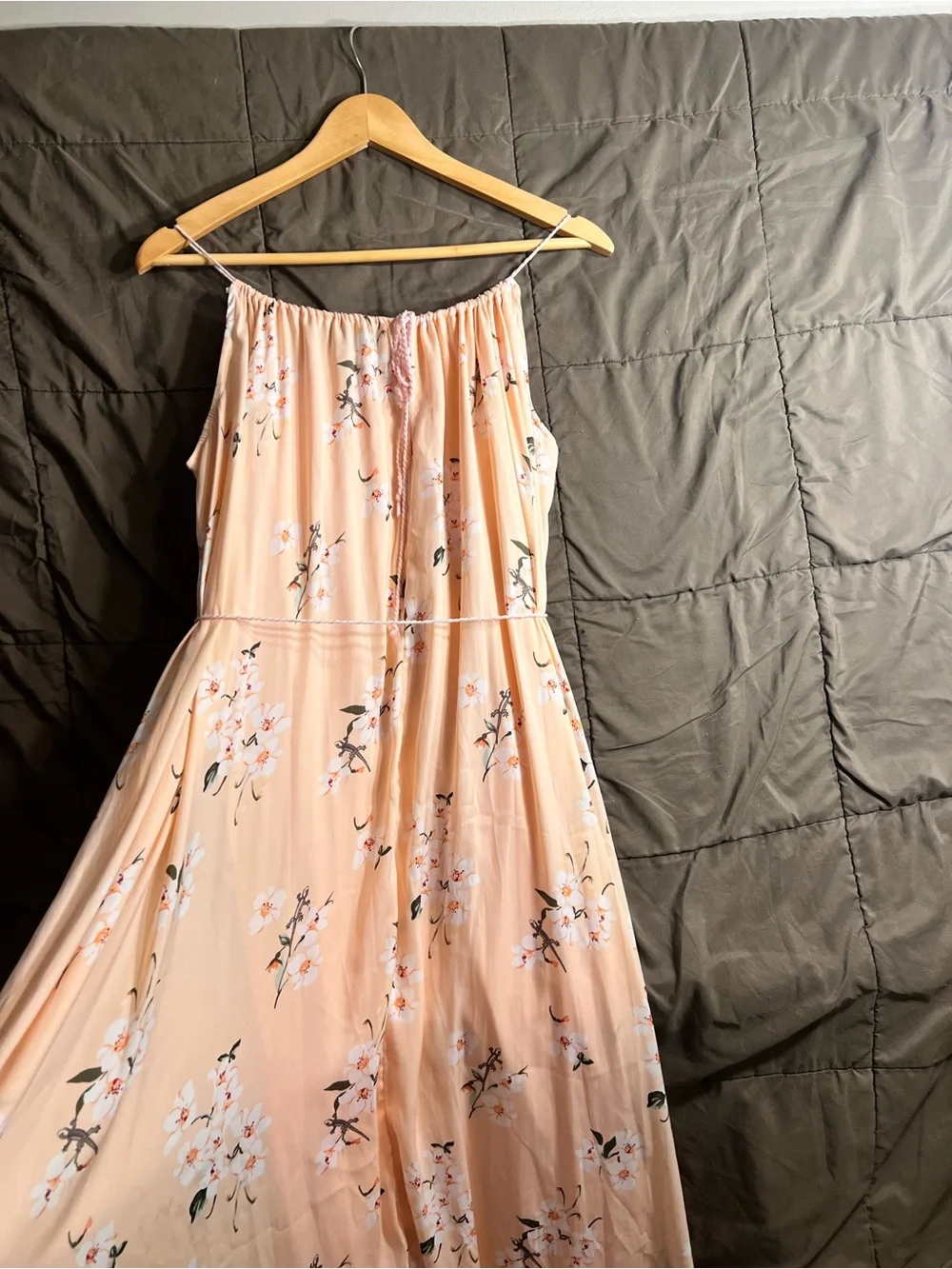 Abercrombie & Fitch Peach Floral Maxi Dress
